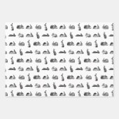 Vintage Kaninchen Bunnies Art CUSTOM HINTERGRUNDFA Geschenkpapier Set (Vorderseite 2)