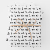 Vintage Kaninchen Bunnies Art CUSTOM HINTERGRUNDFA Geschenkpapier Set (Beispiel)