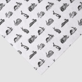 Vintage Kaninchen Bunnies Art CUSTOM HINTERGRUNDFA Seidenpapier (Ausschnitt)