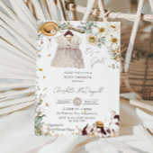 Vintage Kaninchen Elfenbeinblütendusche Einladung