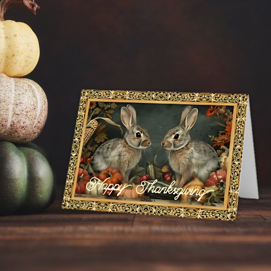 Vintage Kaninchen im Erntedank Garden