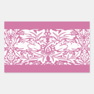 Vintage Kaninchen Rechteckiger Aufkleber