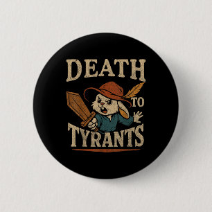 Vintage-Kaninchen Tod den Tyrannen Retro 90er Button