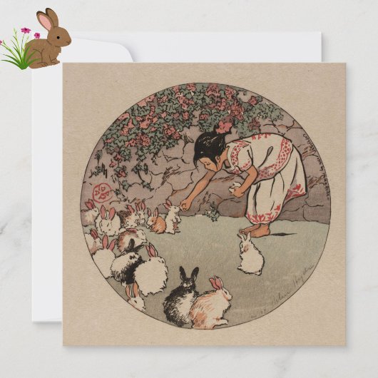 Vintage Kaninchenart, beliebiger Okcasionskarte