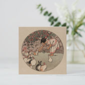 Vintage Kaninchenart, beliebiger Okcasionskarte (Stehend Vorderseite)