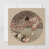 Vintage Kaninchenart, beliebiger Okcasionskarte (Vorderseite)