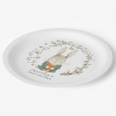 Vintage Kaninchendusche Pappteller (Schrägansicht)