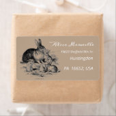 Vintage Kaninchenfamilie - personalisiert (Insitu)