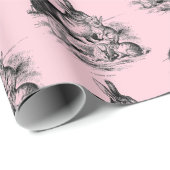 Vintage Kaninchenfamilie - zeichnend Geschenkpapier (Rolleneckpunkt)