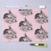 Vintage Kaninchenfamilie - zeichnend Seidenpapier (Handwerk)