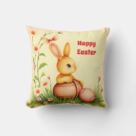 Vintage Kaninchenherstellung zu Ostern Kissen