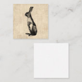 Vintage KaninchenIllustration Alt-modischer Sonnen Begleitkarte (Vorne/Hinten)