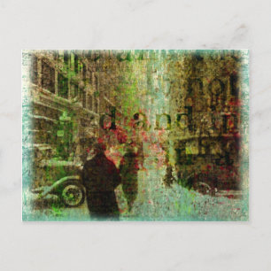 Vintage Kansas City Grunge Collage Postkarte