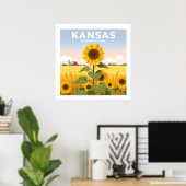 Vintage Kansas Poster (Heimbüro)