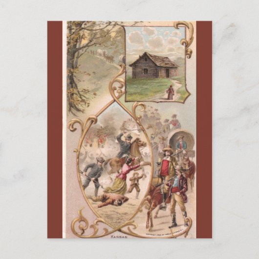Vintage Kansas Postkarte (Vorderseite)