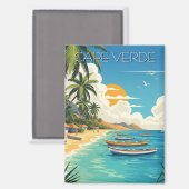Vintage Kap-Verde-Reise Magnet (Vorderseite/Rückseite)