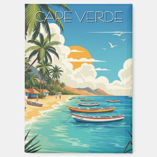Vintage Kap-Verde-Reise Magnet (Vorderseite)