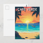 Vintage Kap-Verde-Reise Postkarte (Vorne/Hinten)