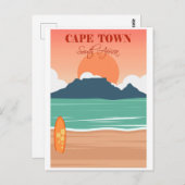 Vintage Kapstadt Südafrika Reisen Postkarte (Vorne/Hinten)