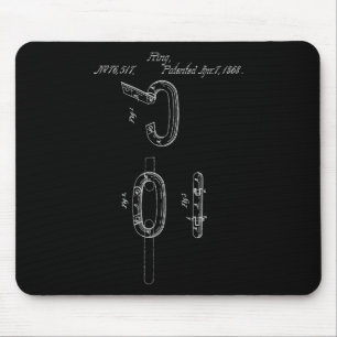 Vintage-Karabiner-Shirt - Felsenkletterer Berg Mousepad