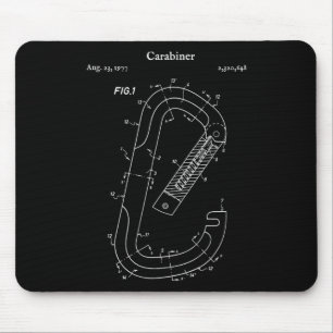 Vintage Karabiner-Shirt - Felsenkletterer Berg Mousepad