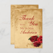 Vintage Karamellehe Dankeschön-Karte Dankeskarte (Vorne/Hinten)