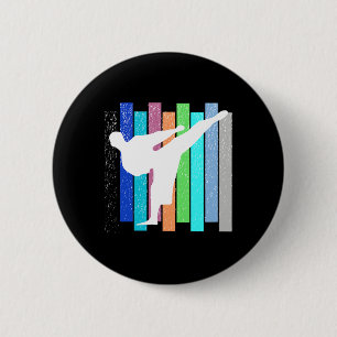 Vintage Karate Judo Kickboxen Ringen Männer Frauen Button