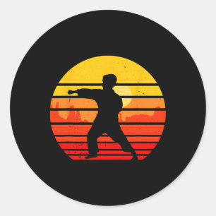 Vintage Karate Kids Kampfsportkämpfer Retro Kar Runder Aufkleber