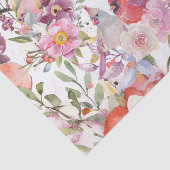 Vintage Kardinal Amid Pastel Blume Seidenpapier (Ausschnitt)