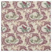 Vintage Kardinal und Noten Stoff (Muster)