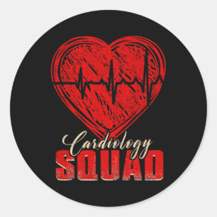Vintage Kardiologie Runder Aufkleber