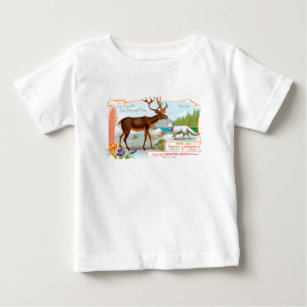Vintage Karibik (Rentier) und Arktis Fox Baby T-shirt