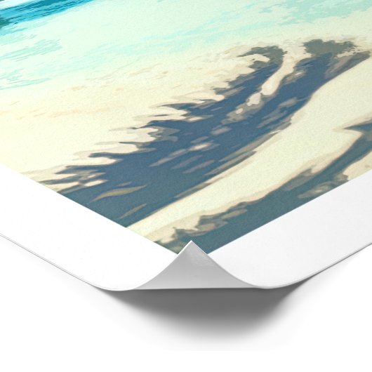 Vintage Karibikreise Poster (Ecke)