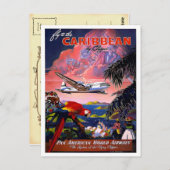Vintage Karibikreise Postkarte (Vorne/Hinten)