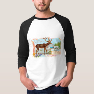 Vintage Karibu (Rentier) und Polarfuchs T-Shirt