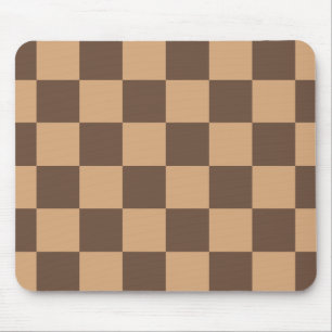 Vintage Kariert in warmen Brauntönen Mousepad