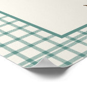 Vintage Karierte Kinderkleidung Kinderdusche Willk Poster (Ecke)