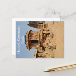 Vintage Karnataka Indien Vintage Tourismus Reise H Postkarte