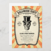 Vintage Karneval Show Halloween Einladungen (Vorne/Hinten)