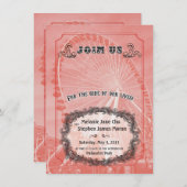 Vintage Karnevals-Einladung Einladung (Vorne/Hinten)