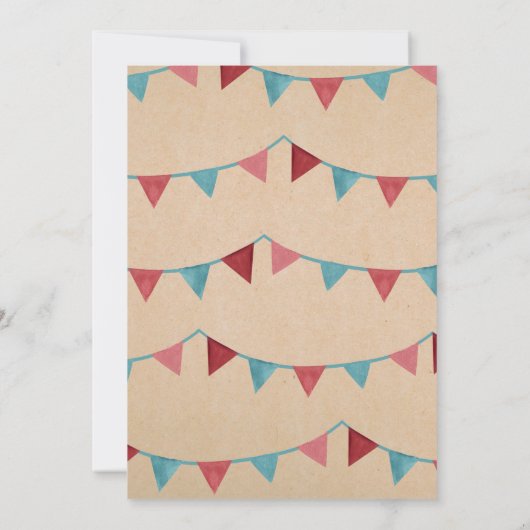 Vintage Karnevalsparty Einladung (Rückseite)