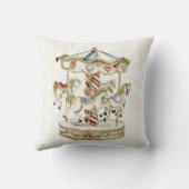 Vintage Karnevalspferde Polka Dots Kissen (Rückseite)