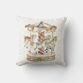 Vintage Karnevalspferde Polka Dots Kissen (Vorderseite)