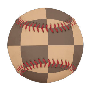 Vintage-Karo in warmen Brauntönen Baseball