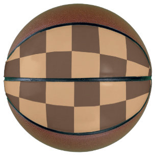 Vintage-Karo in warmen Brauntönen Basketball