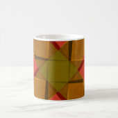 Vintage Karo- und Quadratzmuster Kaffeetasse (Mittel)