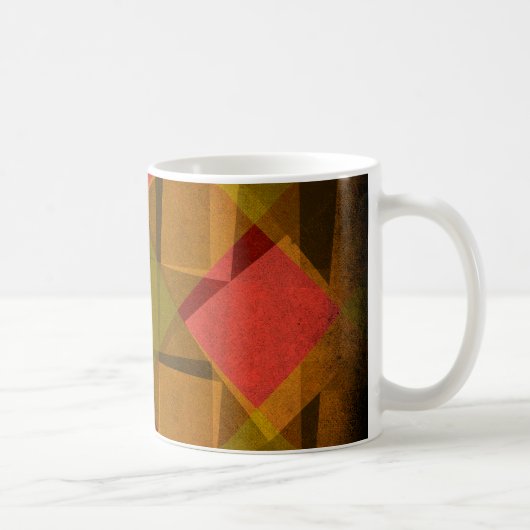 Vintage Karo- und Quadratzmuster Kaffeetasse (Rechts)