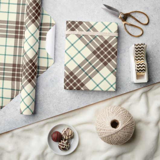 Vintage-Karomuster Geschenkpapier (Kunsthandwerk)