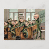 Vintage Karotten in der Schulpostkarte Postkarte (Vorderseite)