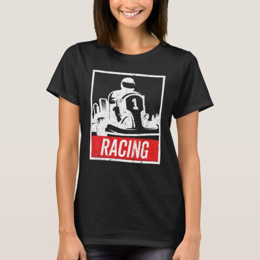 Vintage Kart Racing , Go-Kart T-Shirt (Vorderseite)